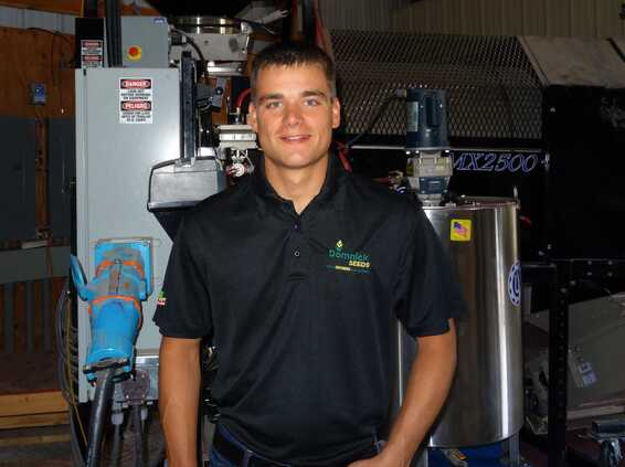Tony Domnick in the Domnick Seeds shop